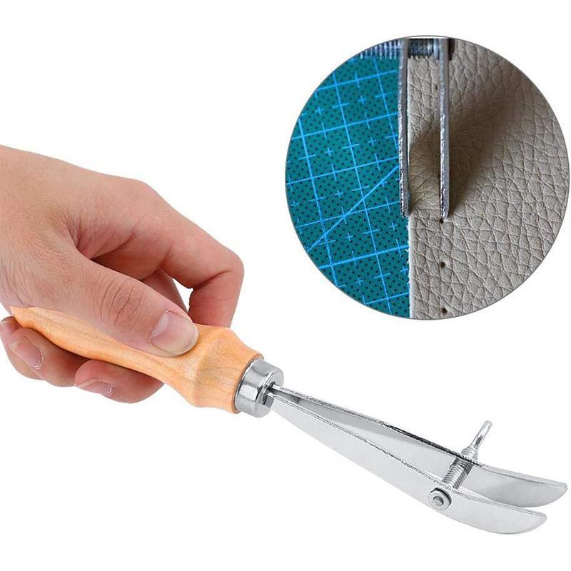 Groover Stitching Tool - *เครื่องมือทำร่องขอบหนังแบบปรับได้ เครื่องมือทำร่องงานฝีมือ DIY เครื่องมือหนัง ที่กดรอยเย็บ เครื่องมือทำร่องและสล็อต