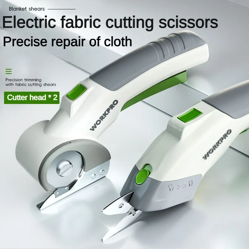 Leatherwork Machine - กรรไกรไฟฟ้า Workpro เครื่องตัดผ้า ชาร์จแบตเตอรี่ลิเธียม สำหรับตัดหนัง PVC